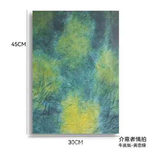 High Quality Green and Love Ink on Coated Kraft Paper Stone Pattern Artificial Wrinkle Design