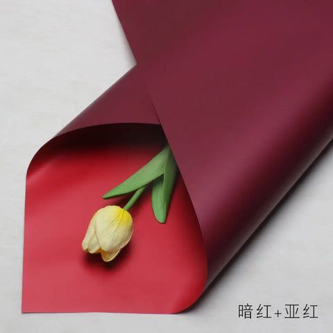 Handmade Ou Ya Two-Color Floral Wrapping Paper Waterproof Flower Packaging with Coating for Bouquets