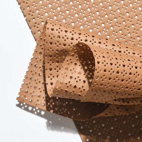 Love Hole Single-Sided Coated Fenghua Paper Waterproof Thickened Paper for Hollow Flower Bouquet Packaging