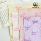 Simple English Coated Snow Pear Paper Single Side PE Coating Thank You Message
