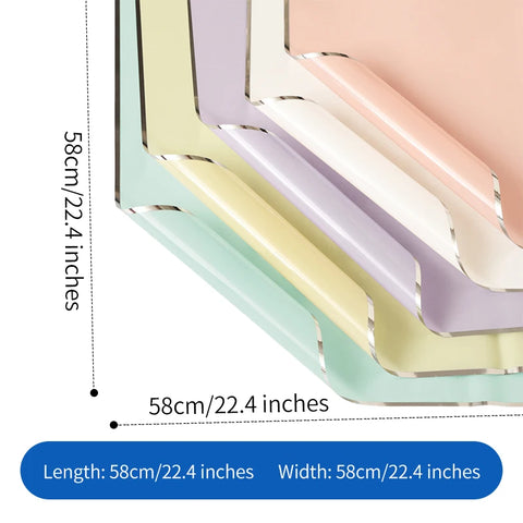 Silver Edged Semi Transparent Single-Sided Silver Ion Matte Coated Eco-friendly Recyclable Waterproof Jelly Film Bouquet Paper