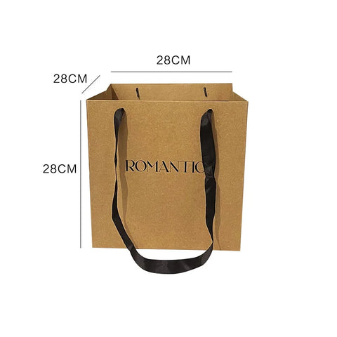 Flower Tote Bag Packaging Paper Bag Internet Famous square Hugging Bag Large Gift Bouquet Handbag