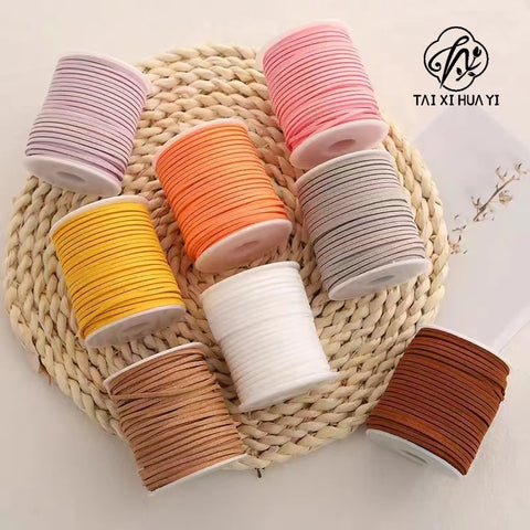 Wholesale 45-Yard Velvet 3mm Flat PVC Strap Floral Suede Binding for DIY Crafts Christmas Birthday Halloween