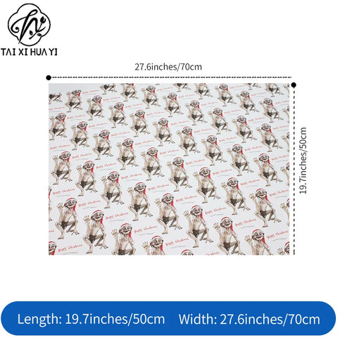 Personalized Eco-Friendly Art Paper Starch Coated Single Sided Lord Rings Gollum Christmas Wrapping Paper 60x60cm Custom Printed