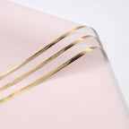 58*58cm Virgin Art Paper Roll Golden Edge Waterproof PE Coating Plastic Floral Gift Wrapping Packaging Florist