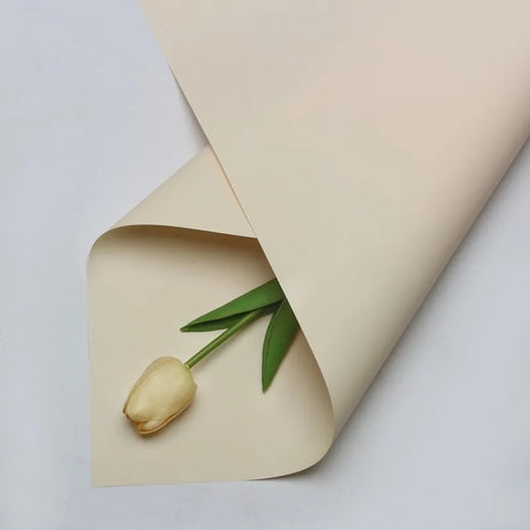 Handmade Ou Ya Two-Color Floral Wrapping Paper Waterproof Flower Packaging with Coating for Bouquets