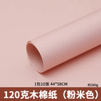 Waterproof Single-Sided Coated Plastic Flower Wrapping Paper Pure Solid Color Bouquet Packaging Sheets for Florists
