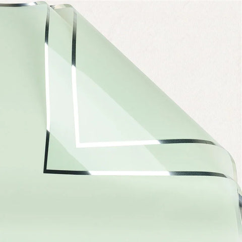 Silver Edged Semi Transparent Single-Sided Silver Ion Matte Coated Eco-friendly Recyclable Waterproof Jelly Film Bouquet Paper