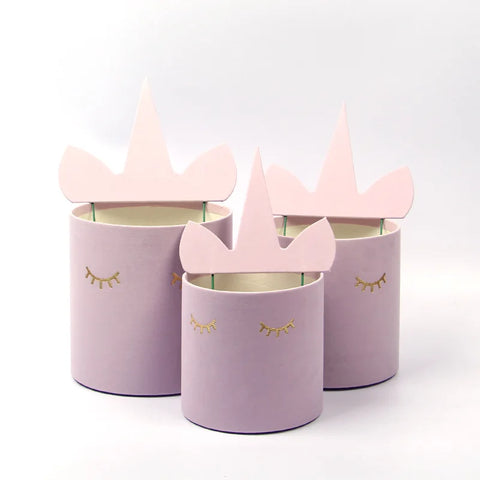 Velvet Hugging Bucket Flower Box Unicorn Split Waterproof Portable Flower Packaging for Household Products