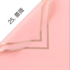 Golden Border Jelly Film Korean Su Flower Bouquet Eco-friendly Recyclable Semi Transparent Waterproof Single-Sided Coated Paper