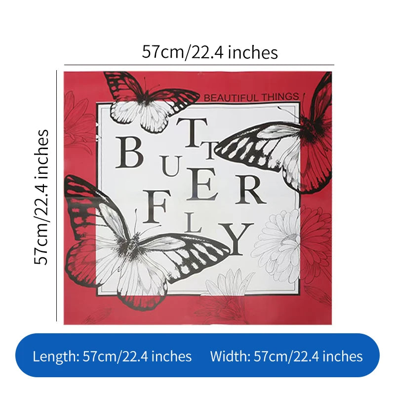 Dreamy Butterfly Waterproof Recyclable Double Sided Wrapping Paper Crafting Flower Bouquets Stickers Floral Art Materials