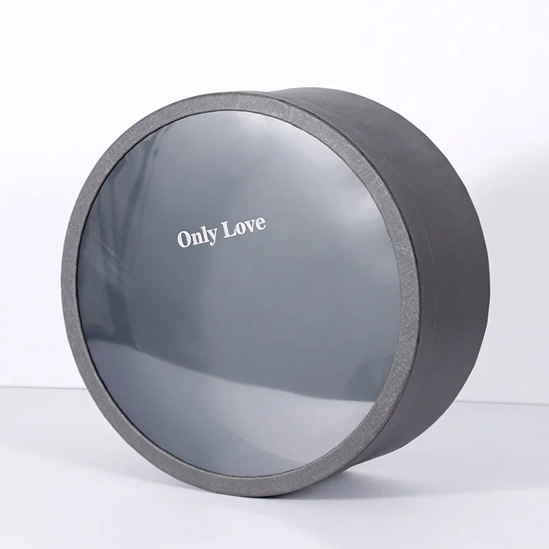 Elegant Round Window Transparent Recycled Materials Embossed PVC Flower Box for Valentine's Day Rose Presentation and Gift