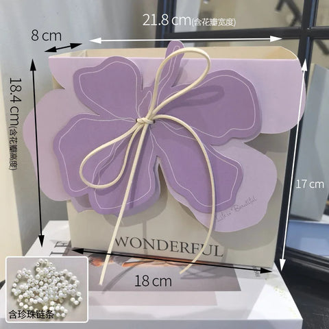 Portable Foldable Craft Paper Flower Box Handmade Floral Gift Packaging Materials for Flowers