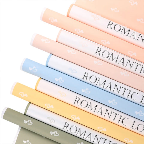 DIY Handmade Gift Packaging Paper Single-sided Waterproof Flower and Love Bouquet Paper for Coated Gifts