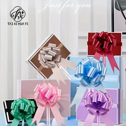 120cm Mixed Color PP Material Pull Bows with Ribbon for Wedding Birthday Anniversary Party Favors Gifts No Logo