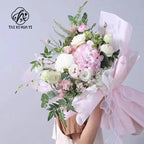 Butterfly Dance Floral Flower Art Wrapping Paper 58x58cm Recyclable PVC Coated Jelly Film Bag with Custom Options