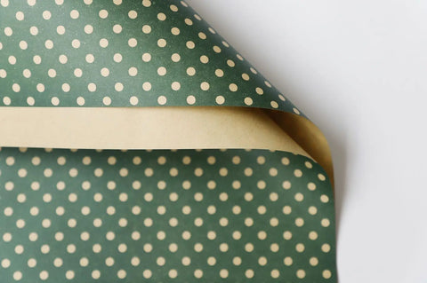 Single-Sided Polka Dot Kraft Wrapping Paper Recyclable Christmas Dotted Packaging Gift Wrap Gift Wrapping Paper