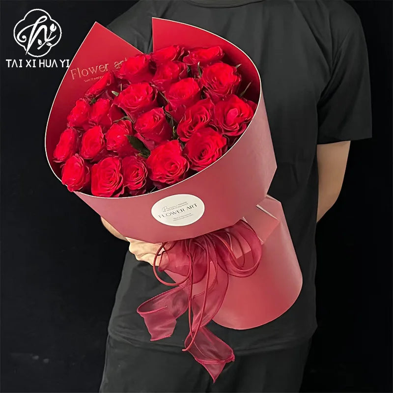Solid Color Double Sharp Corner One-Piece Shaping Sheet | Florist Essential Flower Wrapping Helper Flower Shop Packaging รูปสินค้าหลัก