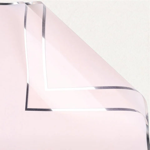 Silver Edged Semi Transparent Single-Sided Silver Ion Matte Coated Eco-friendly Recyclable Waterproof Jelly Film Bouquet Paper