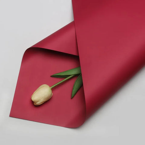 Handmade Ou Ya Two-Color Floral Wrapping Paper Waterproof Flower Packaging with Coating for Bouquets