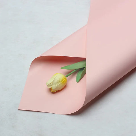 Handmade Ou Ya Two-Color Floral Wrapping Paper Waterproof Flower Packaging with Coating for Bouquets