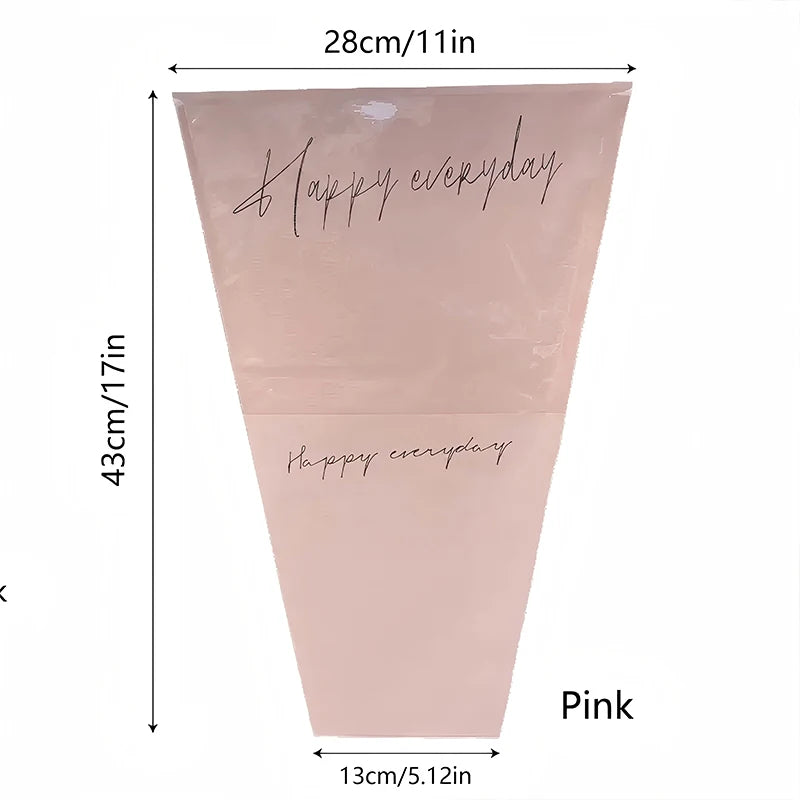 Plastic PE Virgin Waterproof Recyclable Flower Bouquet Bags Transparent Packaging for Valentine's Day Florist Supplies and Gifts