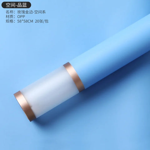 Double Gold Edge Jelly Film for Valentine's Day Flower Wrapping Craft Sticker Bouquet Wrapping Paper Wholesale