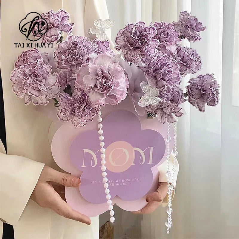 3D Floral Handheld Gift with Folding Flower Box for Cosmetic Packaging on Mother's Day Main image