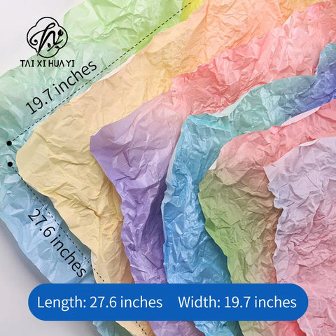Gradient Scattered Bubble Snowflake Pattern DIY Handmade Paper Flower Bouquet Packaging for Unique Stylish Look