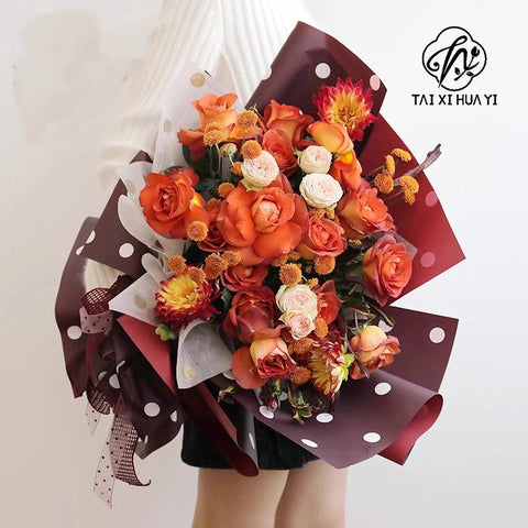 High Quality Wave Point Flower Packaging Paper for Bouquet Single-Sided Coated for Flower Shops