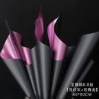 Matte Gold Sand Floral Bouquet Gift Packaging Paper Two-Tone Two-Sided Coating