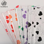 Valentine's Day Neon Love Flower Packaging Paper Waterproof Single Side Coated for Your Romantic Moments