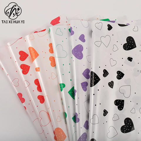 Valentine's Day Neon Love Flower Packaging Paper Waterproof Single Side Coated for Your Romantic Moments