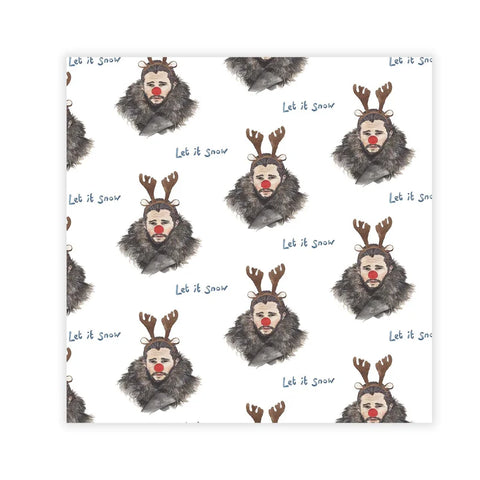 Personalized Custom Printed Eco-Friendly Wrapping Paper Roll Funny Reindeer Man Pattern Christmas Gift Wrap for Holiday Party