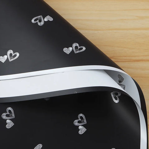 Happy Valentine's Day Waterproof Heart Flower Design Wrapping Paper Simple Bouquet Gift Packaging with PE Coating