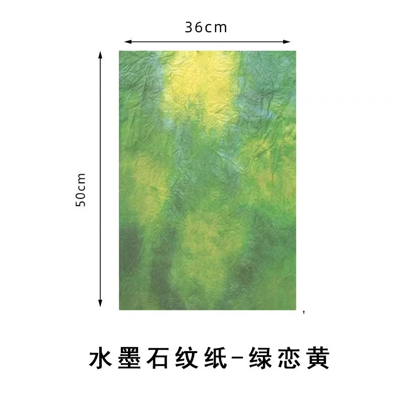 Essentials for Flower Shop Elegant Floral 50*35cm Tie-dye Art Paper Coated Bouquet Gift Wrapping Paper