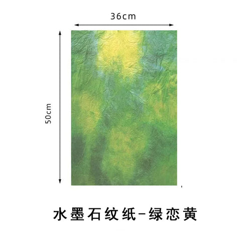 Essentials for Flower Shop Elegant Floral 50*35cm Tie-dye Art Paper Coated Bouquet Gift Wrapping Paper