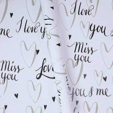 Waterproof Floral Heart in Love Bouquet Packaging Paper Single Side Coated Flower Art Paper