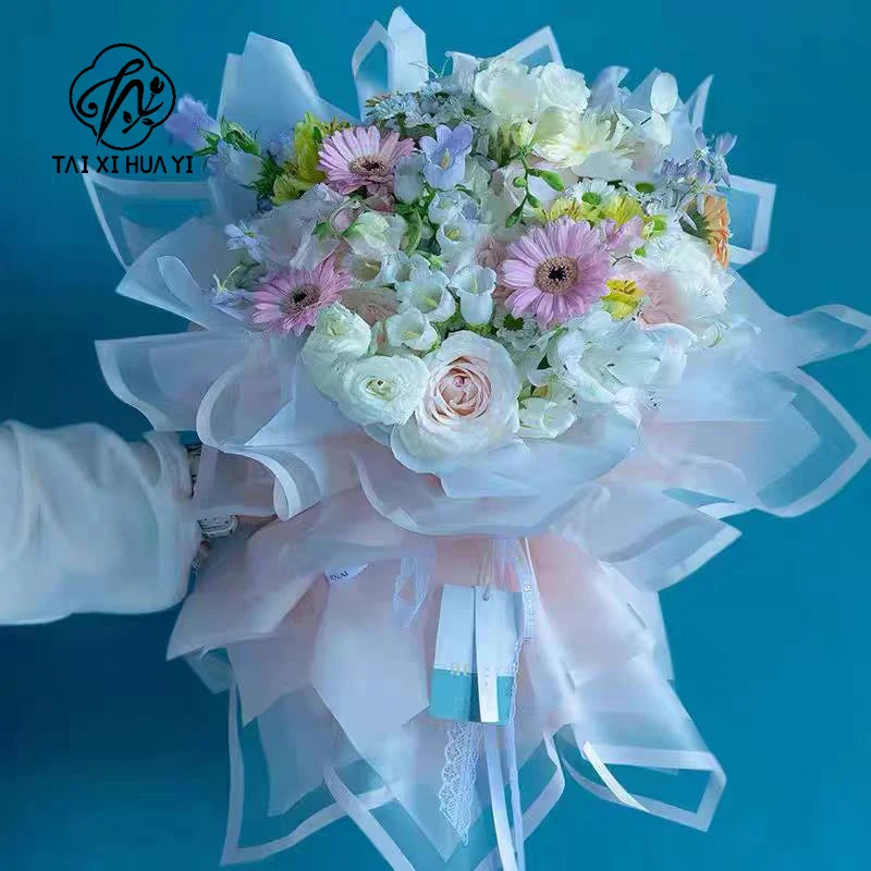 High Quality Thick Waterproof Flower Wrapping Tissue Paper Double Sided with Fog Surface Matte Color for Birthday Packaging Roll