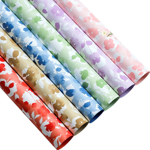 Single-sided Coated Paper Summer Flower Tea Flower Packaging Plastic OPP Material Paper Bouquet