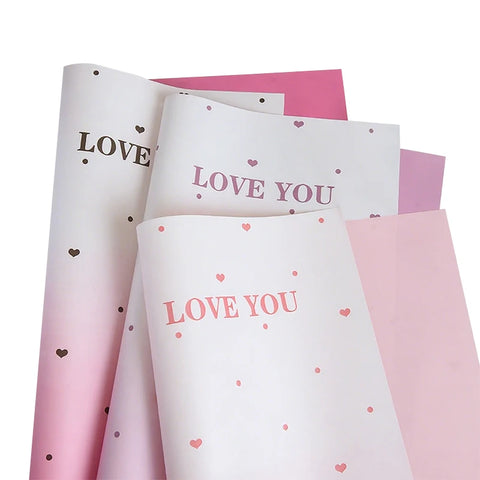 Valentine's Day Florist Qixi Encounter Gradient Wrap Paper Art Paper Fresh Flowers Waterproof Wrapping