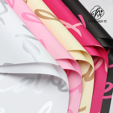 Yuyin Handmade DIY Floral Art Big Love Paper Flower Packaging Materials for Flower Shop Single Side Coated Ouya Paper