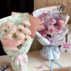 Internet Famous Art Paper Flower Bundle Packaging Single-Sided Coated Fresh Spring Broken Flowers Paper
