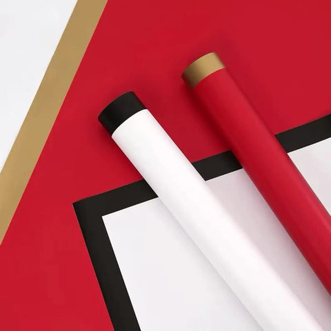 Cynthia Eurasian Paper Waterproof Flower Material Gold Color Edge Border Packaging Paper Bouquet with Coating