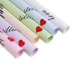 High Quality Heart Coated Single Side Waterproof Paper Eco-friendly Flower Bouquet Floral Gift
