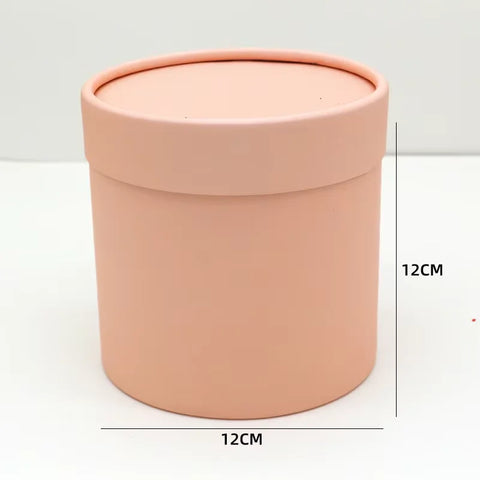 Wholesale Modern Luxury Cylinder Rigid Gift Box Recyclable Handmade Vanishing Teachers' Day Flowers Hugging Mini Flower