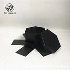 Double Layer Hexagon Flower Gift Box Cardboard Recycled Materials Embossing Printing Rigid Box Recyclable