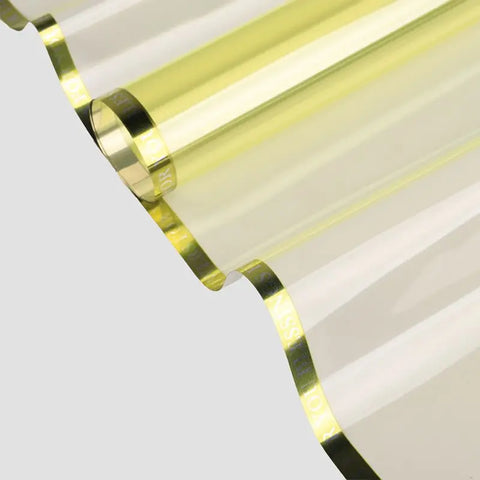 Gold Fluorescent Jelly Film Flower Bouquet Packaging Paper Waterproof with Single Side Coating