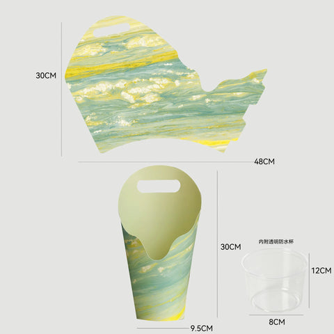 New Flowery Brand Recyclable Oil-Painted Handheld Ice Cream Shaped Stamping Paperboard Liner Customizable Gift Craft Box