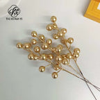 Iron Red Fruit Branches Golden Fortune Christmas Decoration Flower Pot Hanging Accessories Factory Wholesale